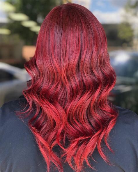 If You Love Fiery Hair Makeover Check Out This Crimson Red Hair Trend