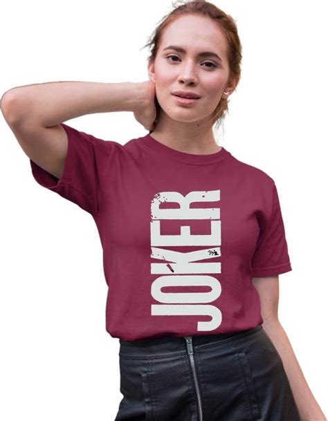 Buy Omneto Women Maroon Printed Pure Cotton Round Neck T Shirt Xl Omnetowm5jokermaroon