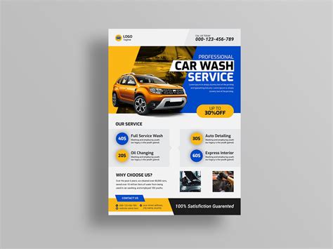 Car Wash Flyer Design Template by Md Rubel Miah on Dribbble