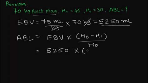 How To Calculate Allowable Blood Loss Youtube