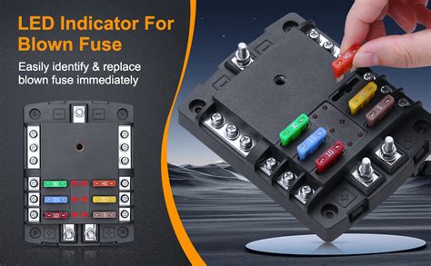 Amazon Upgraded A Way Fuse Block Blade Fuse Box With