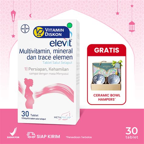 Jual Elevit Multivitamin Mineral Trace Elemen Dan Vitamin D Iu