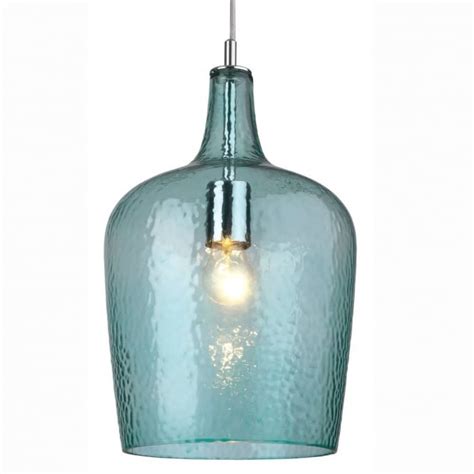 Firstlight Glass Ceiling Pendant Light With Aqua Glass Shade 2301aq Lighting From The Home