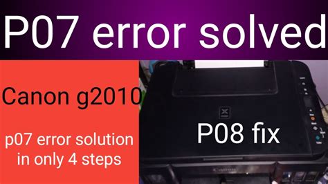 P07 Error P07 Error In Canon G2010 Fix P07 Error P07 Error Solution Red Light Blinking