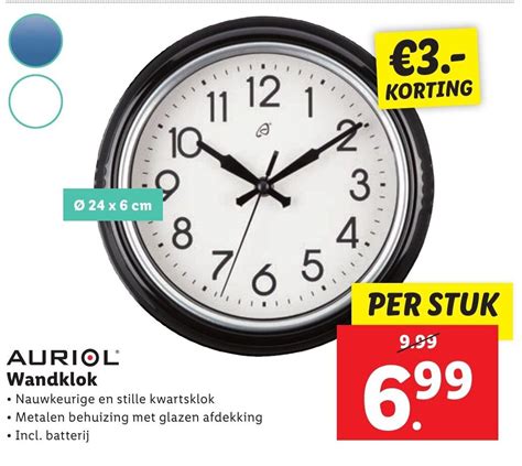 AURIOL Wandklok Aanbieding Bij Lidl