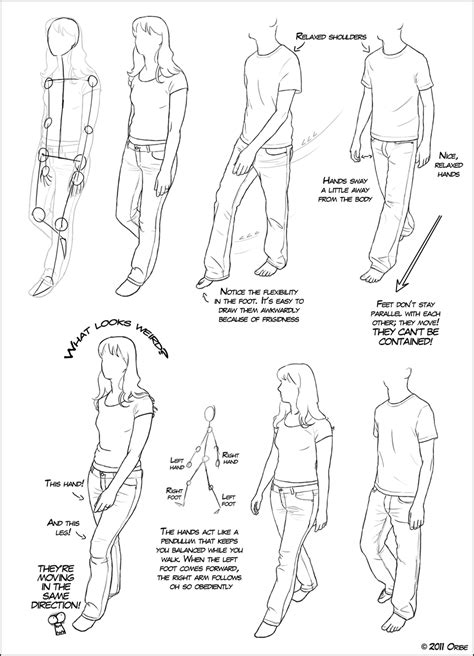 Walking Tutorial By Dersketchie On Deviantart Drawing Poses