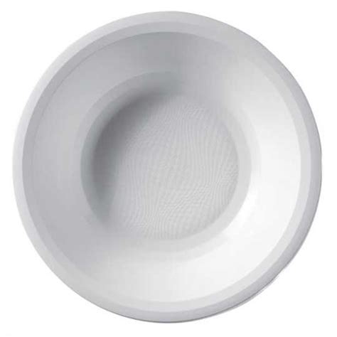 10 Assiettes creuses rondes plastique réutilisable blanc 19 5 cm