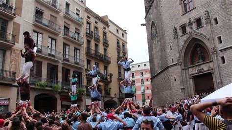 Castellers Del Poble Sec 2 P4 Diada Casc Antic 3 VII 16 YouTube