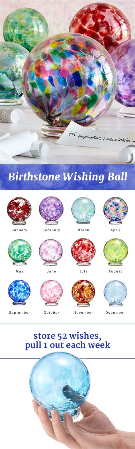 Birthstone Wishing Balls Blown Glass Art Crafts Ts Diy Ts