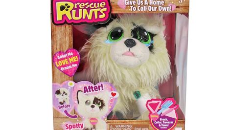 Rescue Runts Spotty Unboxing Toy Review Adopt A Dog Plush Youtube