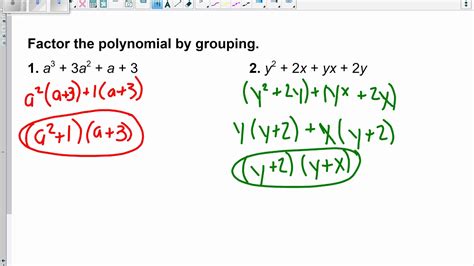 Algebra 7 8 Factoring Polynomials Completely Youtube