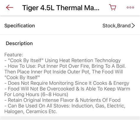 Tiger 45l Thermal Magic Cooker Furniture And Home Living Kitchenware And Tableware Cookware