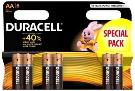 Pile alcaline Duracell LR6 AA R6 MN 1500 1 5V 36 pièces 6