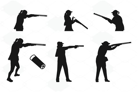 Skeet Shooter Shooting Silhouette Hunting Vector Art At Vecteezy