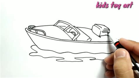 Speed Boat Drawing For Kids