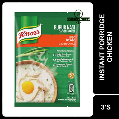 Knorr Instant Porridge Chicken 3 S 105g Shopee Malaysia