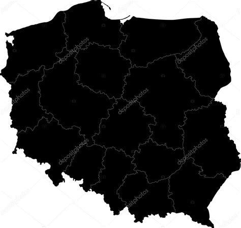 Black Poland Map — Stock Vector © Volina 1173159