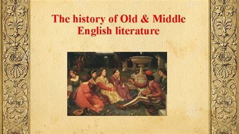 The history of Old Middle English literature The