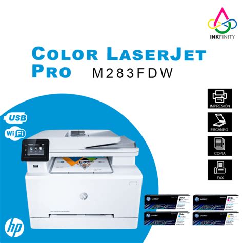 Impresora Multifuncional HP Color LaserJet Pro M283fdw – Inkfinity