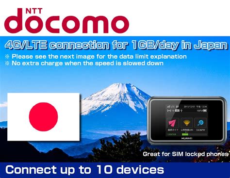 Docomo Sim Card 4g Lte Japan Mobile Wifi Hotspot Rental Unlimited