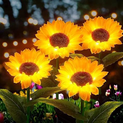 Lampe Solaire Exterieur Jardin Pi Ces Tournesols Lumiere Solaire