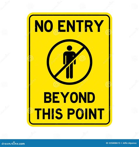 Vector No Entry Beyond this Point Stock Illustration - Illustration of