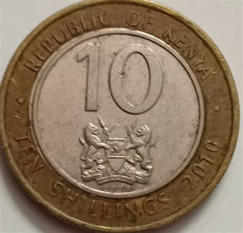 KENYA 10 SHILLING 2010 Used BidCurios