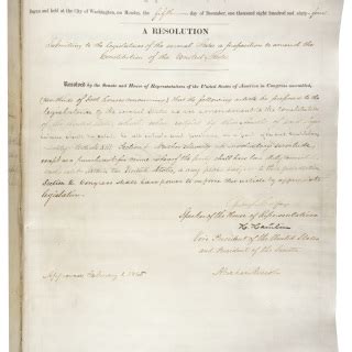 The 13th Amendment 1865 Records Of Rights