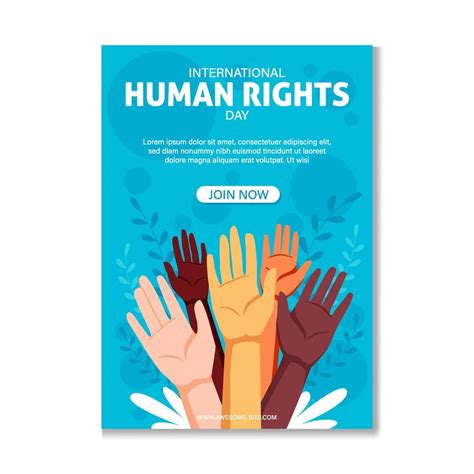 Human Rights Day Poster Template 12939164 Vector Art at Vecteezy