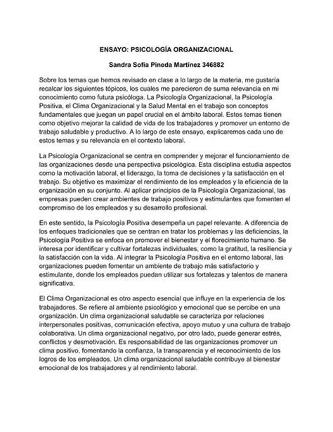 Psicología organizacional sof uDocz