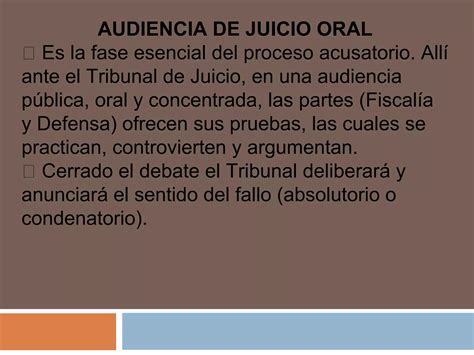 Fases Del Sistema Penal Acusatorio Ppt