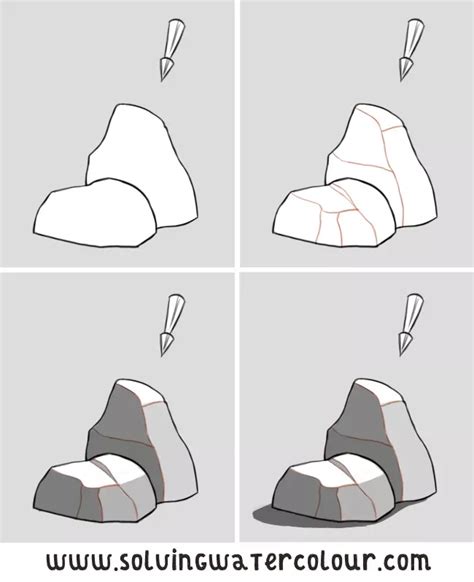 How To Draw Rocks Really Easy Drawing Tutorial Artofit