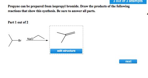 Solved: Propyne Can Be Prepared From Isopropyl Bromide. Dr... | Chegg.com