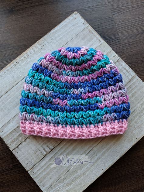 Top Down Meadow Beanie Pattern By Ltk Cuties Crochet Hat Pattern