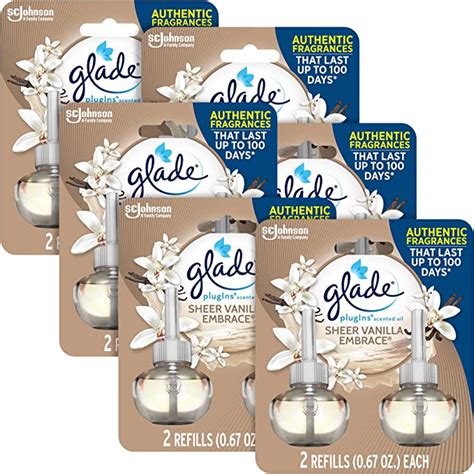 Glade Plugins Refills Air Freshener Scented And Essential Oils For Home And Bathroom Sheer