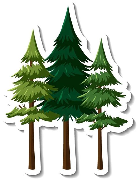 Descargar Tres Pinos En Estilo De Dibujos Animados Gratis