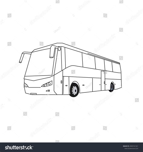 Bus Vector Icon Outline Bus Vector Stock Vector (Royalty Free ...