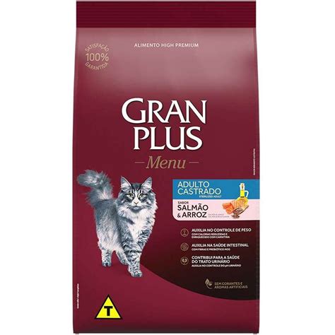 Ra O Gran Plus Gatos Castrados Salm O E Arroz Menu Kg Gran Plus