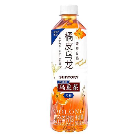Холодный чай улун Suntory Orange Peel Oolong Tea со вкусом апельсина ...
