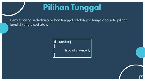 Dasar Dasar Pemrograman 5 Percabangan PPT