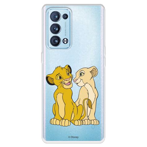 Funda Para Oppo Reno Pro Oficial De Disney Simba Y Nala Silueta El