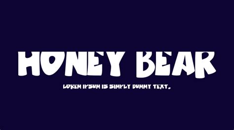 Honey Bear Font Download Free For Desktop And Webfont