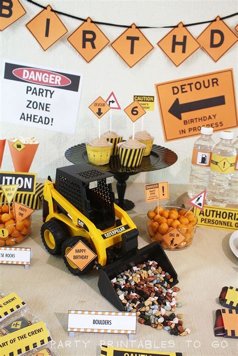 Construction Party Collection By Partyprintables2go Search For More