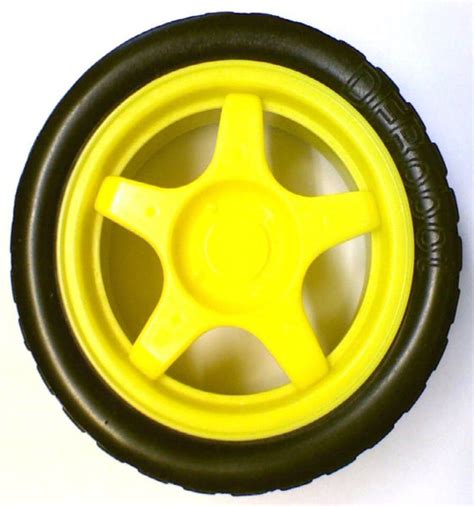 65mm Yellow Wheel For Tt Yellow Motors 4tronix