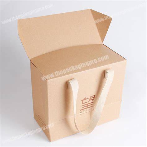 Creative Leather Handle Custom Printed Brown Kraft Paper Bags Packaging