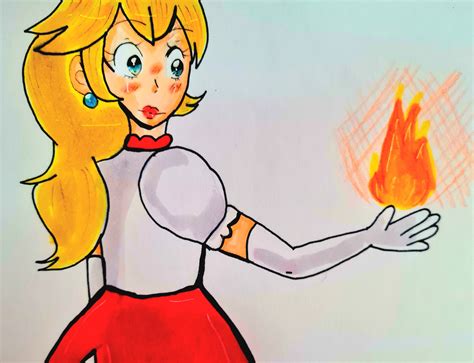 Princess Peach With Fire By Dariadoodlesarts On Newgrounds