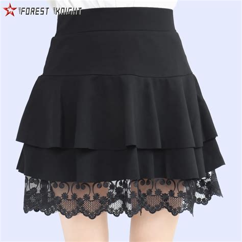 Skorts Women Anti Emptied Elastic Waist Lace Tennis Skorts Outdoor Hike