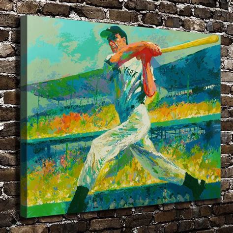 A1848 Leroy Neiman Colorful Abstract Baseball Players Hd Canvas Print