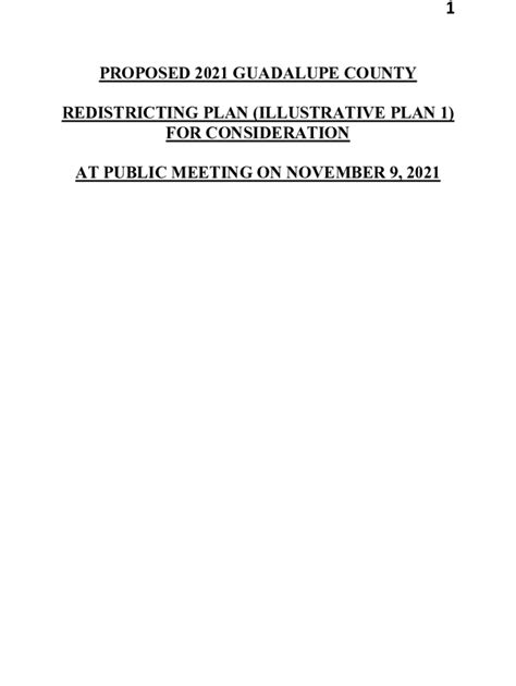 Fillable Online Redistricting Plan Illustrative Plan 1 Fax Email Print Pdffiller