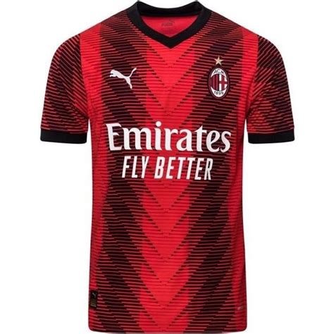 Maillot Domicile Enfant Milan Ac Noir Rouge Ans